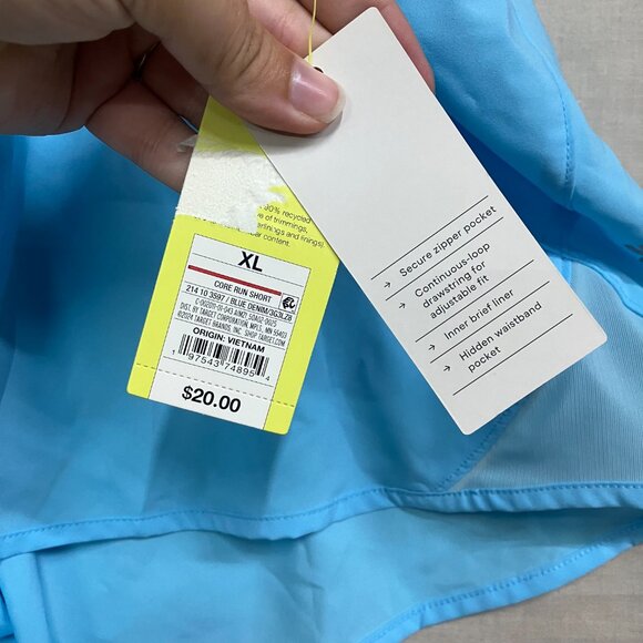 NWT All In Motion Women XL Blue Denim Woven Mid-Rise Elastic Waist Run Shorts 3 - Picture 5 of 14